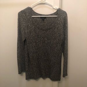 Gray Scoop Neck Sweater
